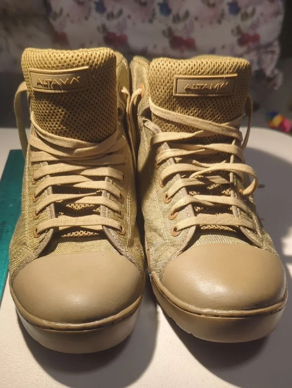 Altama Tactical Neutral Tan High-Top Canvas Sneakers